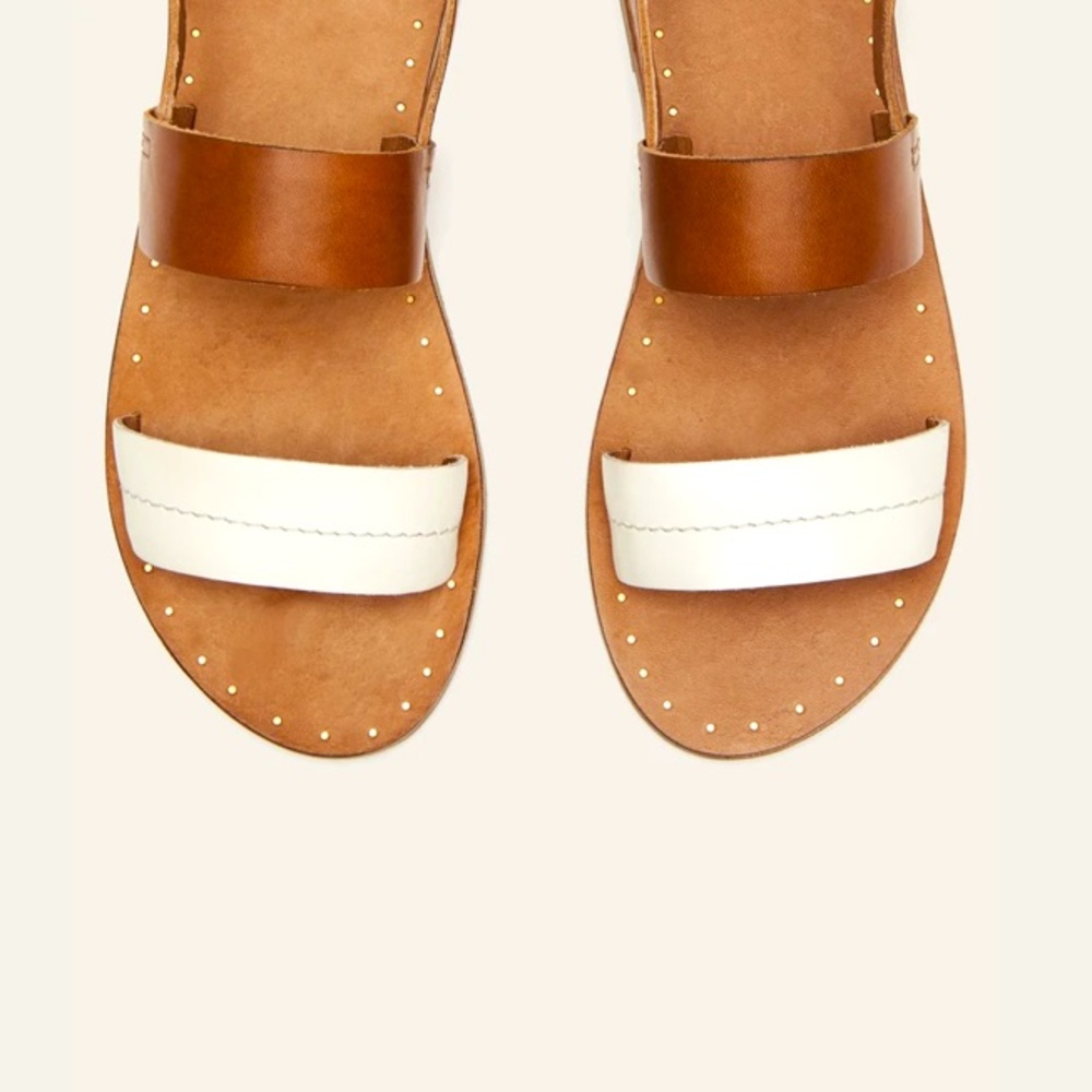 Frye Ally 2 Band Sling Flat Leather Casual Sandals - Picture 6 of 15